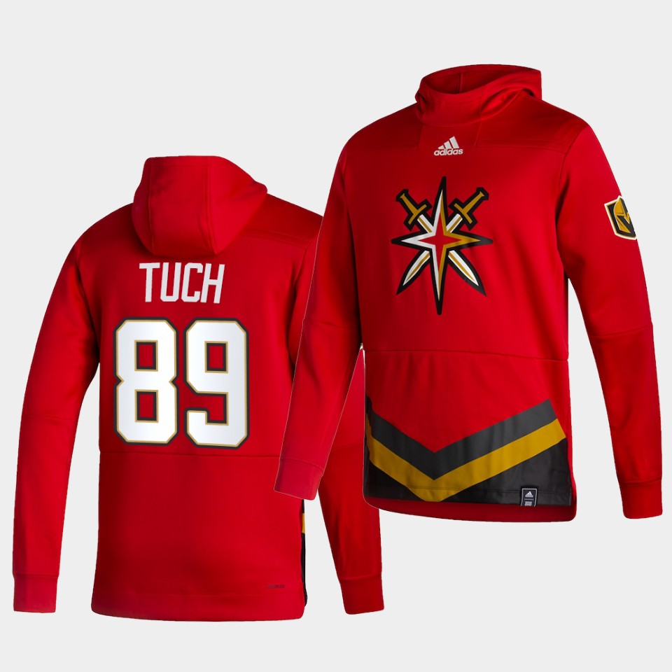 Men Vegas Golden Knights #89 Tuch Red NHL 2021 Adidas Pullover Hoodie Jersey->tampa bay lightning->NHL Jersey